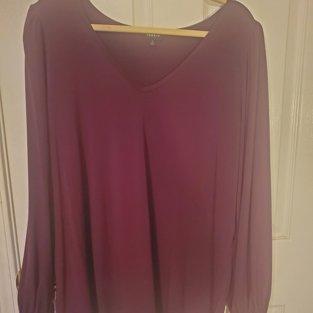Torrid Size 2 Deep Purple Blouse